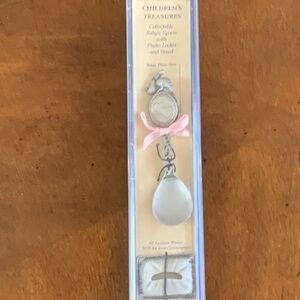 Baby Spoon with Photo Locket and Stand